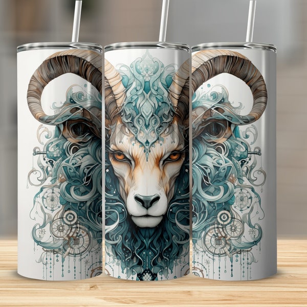 Capricorn Zodiac Horoscope Capricorn Gift 20 Oz Ounce Skinny Tumbler Wrap Sublimation Design Digital Download PNG Tumbler Wrap