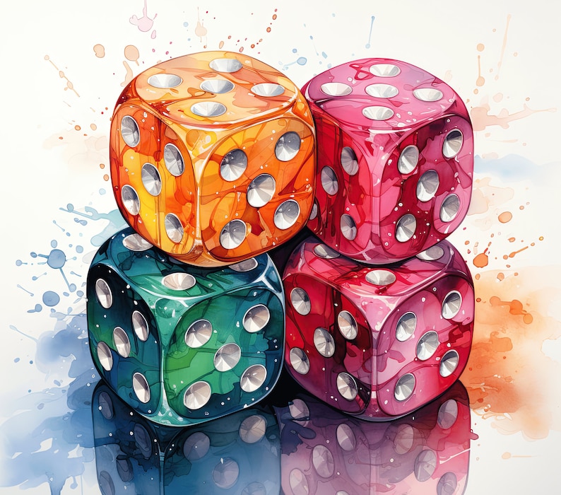 Dice Art Tumbler Wrap Dice PNG 20 Oz Ounce Skinny Tumbler Wrap