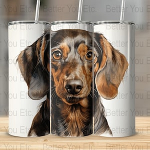 Dachshund PNG Gift Dachshund Weiner Dog Gifts 20 Oz Ounce Skinny Tumbler Wrap Sublimation Design Digital Download PNG Tumbler Wrap