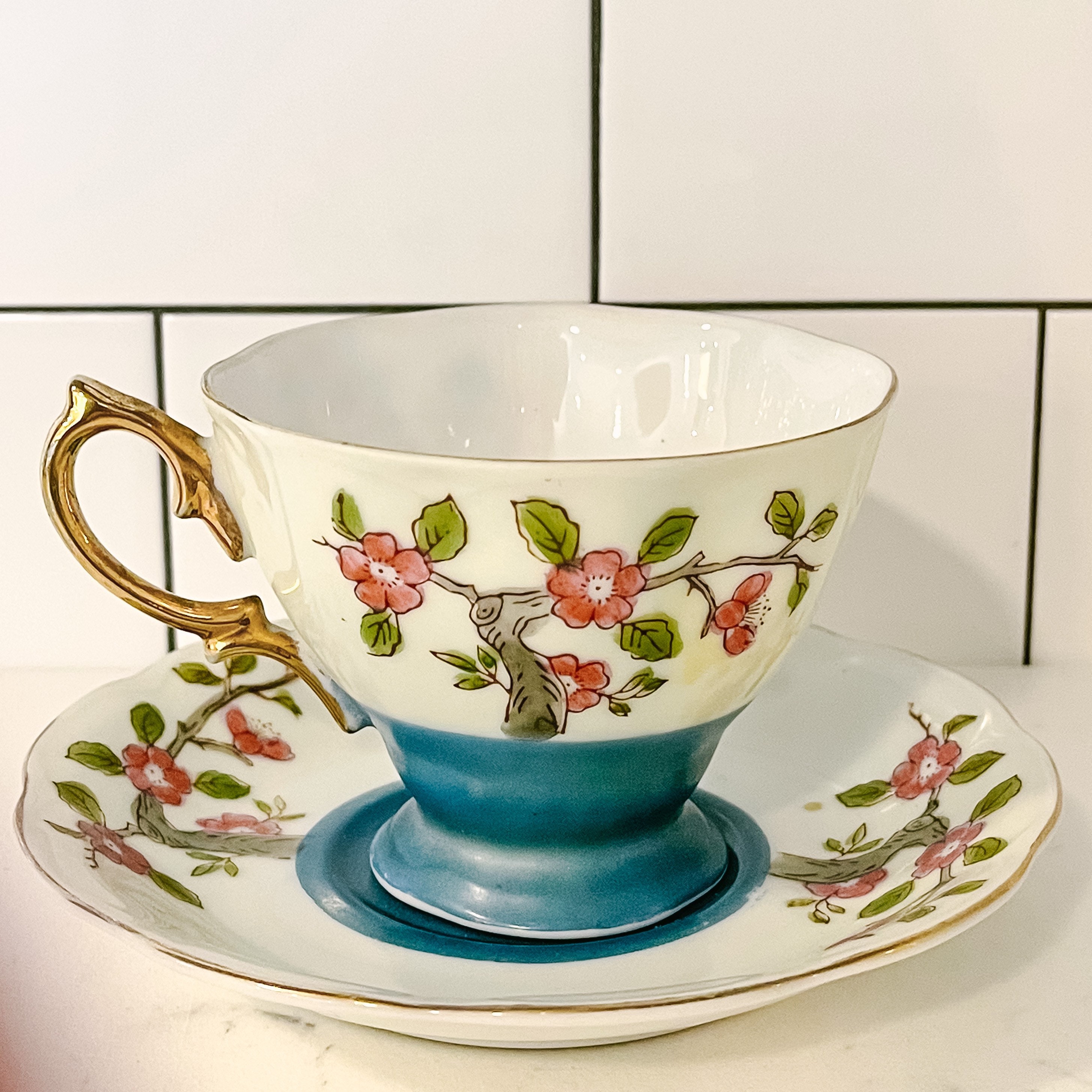 Set of 3 NASCO Vintage Teacups and Saucers Etsy UK