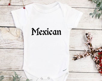 Mexikanischer Baby Body, lustiger Baby Body, Schwangerschaftsankündigung, mexikanisches Baby-Jungengeschenk, Größe 0-3 Monate