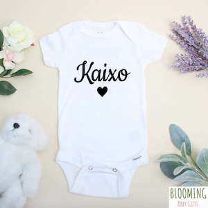 Basque Onesie®, Kaixo [means Hello] Baby Onesie®, Pregnancy Announcement Onesie®, Basque Baby Gift, Basque Baby Clothes