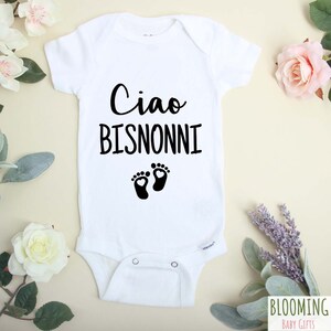 Ciao Bisnonno Italian Onesie Italian Pregnancy Announcement Etsy