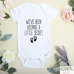 Funny Pregnancy Announcement Baby Bodysuit, Pregnancy Reveal Bodysuit, We&#39;ve Been Keeping A Little Secret
