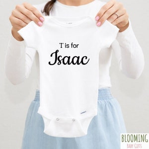 I Is For Isaac Baby Bodysuit, Isaac Pregnancy Announcement, Isaac  Baby Bodysuit, Isaac Coming Home Outfit, Size 0-3 M