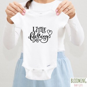 Little Blessing Baby Bodysuit,  Pregnancy Announcement,  IVF Coming Home Outfit, Baby Shower Gift, Size 0-3 M