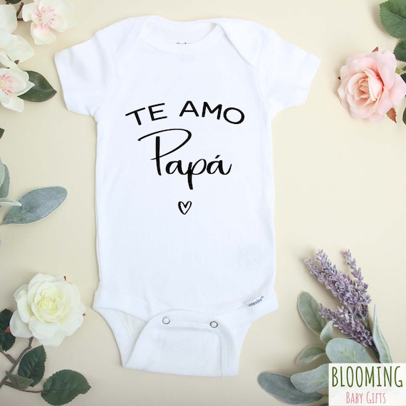 Te Amo Papa Onesie® Pregnancy Announcement Pregnancy Reveal | Etsy