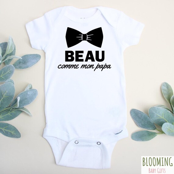 Funny French Onesie® Beau Comme Mon Papa Handsome Like My Etsy