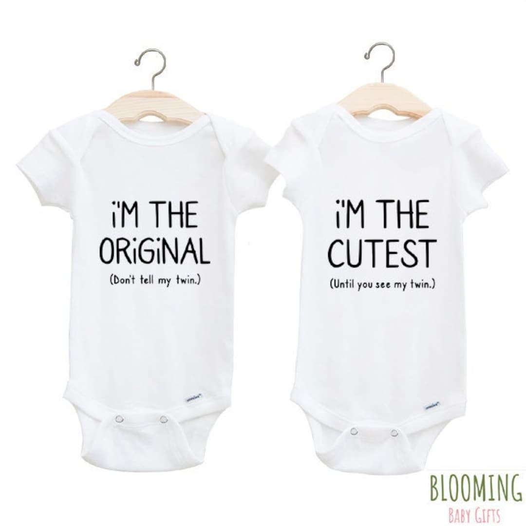 Funny Twin Onesies® Gift Set I'm the Original Don't Etsy