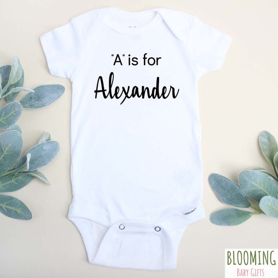 A Is For Alexander Onesie® Pregnancy Announcement Pregnancy