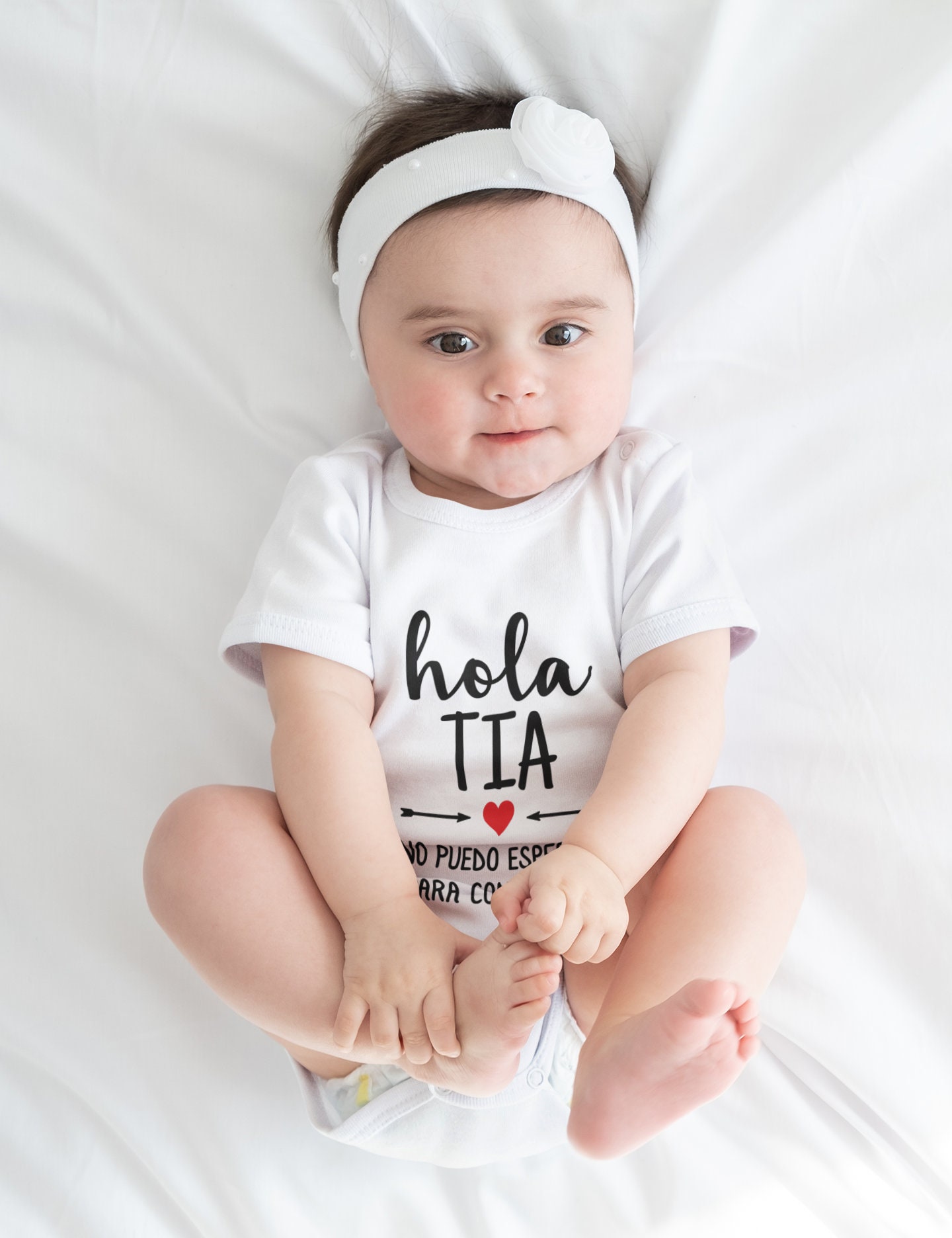 Spanish Pregnancy Announcement Onesie® Set Hola Abuelitos Etsy