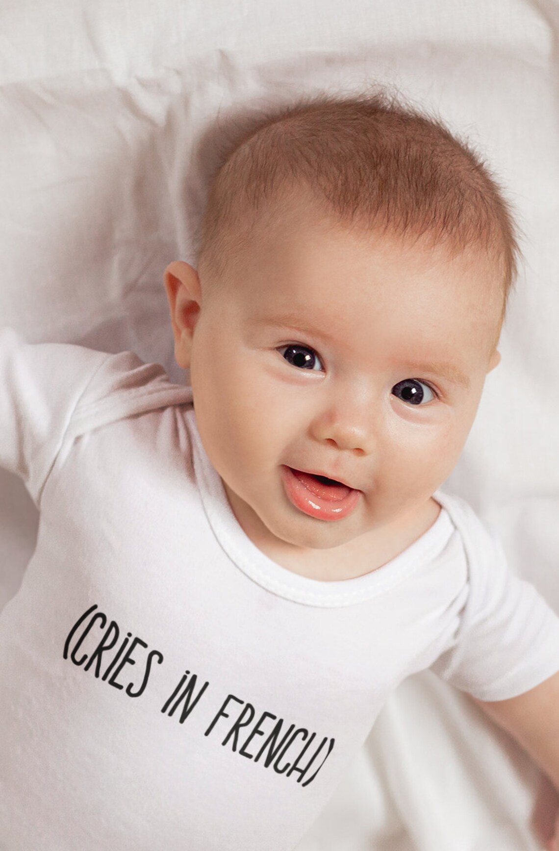 Cries in French Onesie® Funny Baby Onesie® Pregnancy Etsy