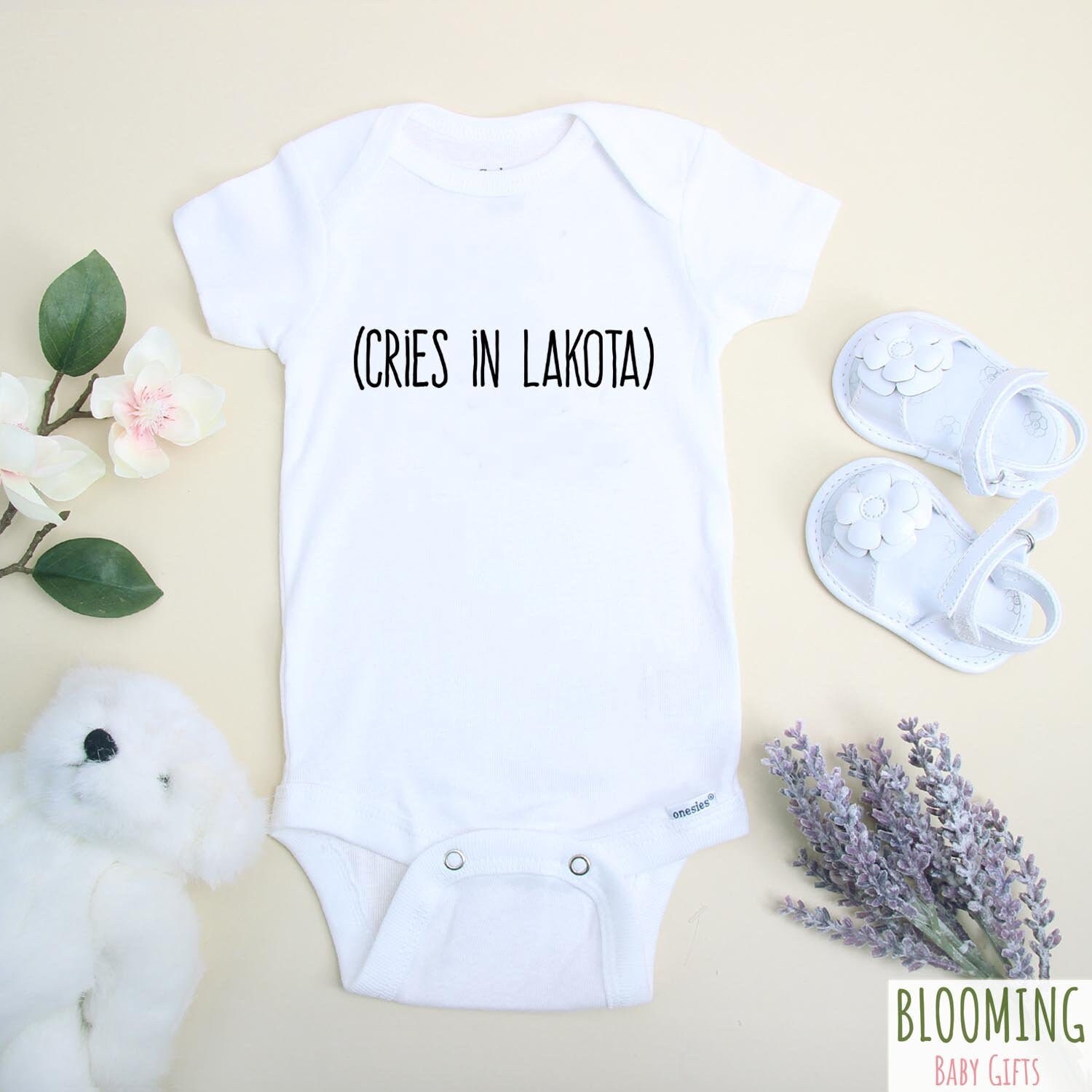 Cries In Comanche Baby Bodysuit, Funny Pregnancy...