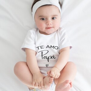 Te Amo Papá Baby Body Schwangerschaftsankündigung, Schwangerschafts-Enthüllung für Ehemann, [bedeutet, ich liebe dich, Vati], Größe 0-3 M