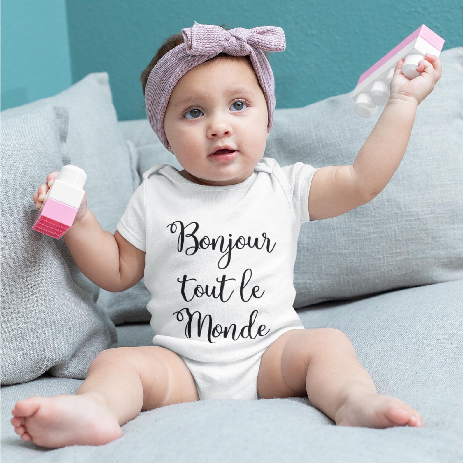 Bonjour Tout Le Monde French Onesie®, French Pregnancy Announcement