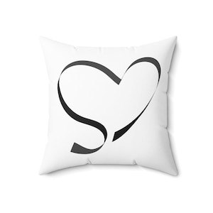 Whimsical Heart Square Pillow