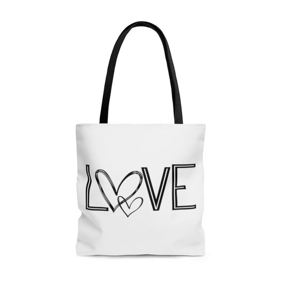 Love Hearts Tote Bag - Etsy