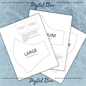 Four Size Face Mask Pattern and Instructions | Large | Medium | Small | X-Small | Great for glasses
