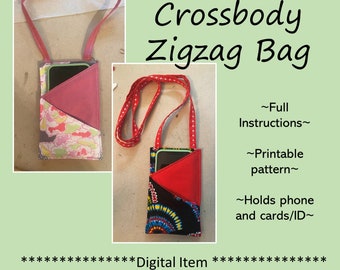The Zigzag Bag Sewing Pattern | Crossbody Bag | Beginner Sewing