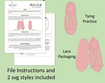Shoelace Card Templates for Packaging and Practice