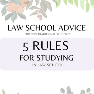5 Regeln für das Studium an der Law School - Law School Ratschläge und Tipps