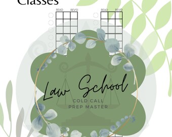 Law School Readings and Finals Review Checklist (simple organization)