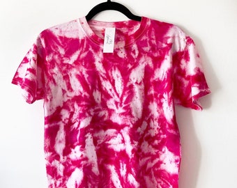 Pink Tie Dye, Pink Confetti, Confetti T Shirt, Custom T Shirt, Unique Tie Dye, T Shirt Unisex, Short Sleeve, Soft Cotton, Tie Dye TShirt