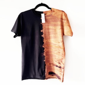 Tie Dye T Shirt, Bleach Tie Dye, Goth T Shirt, Custom T Shirt, Unique Tie Dye, Black T Shirt, Unisex, Short Sleeve, Cotton, Emo Tie Dye
