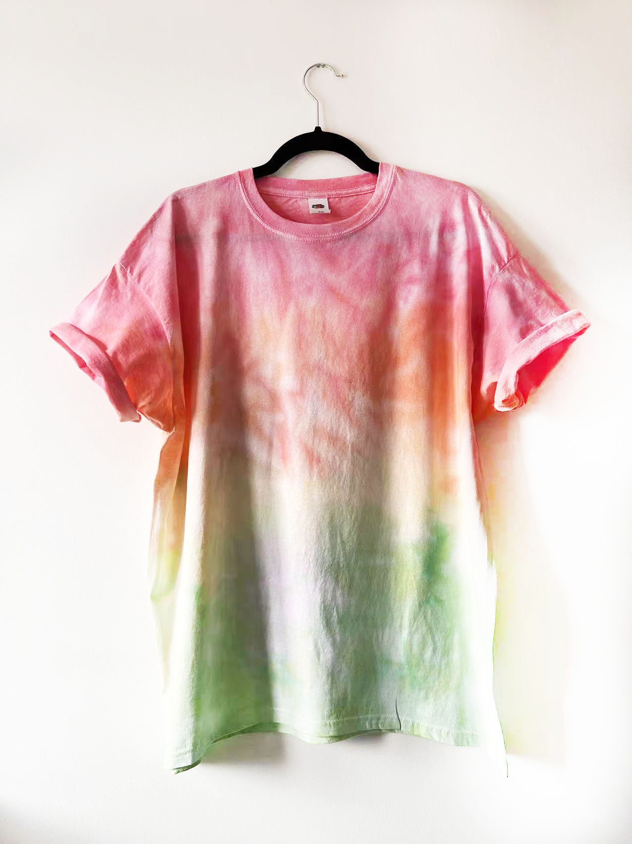 Ombre Tie Dye T Shirt Pink Orange Yellow Green Custom T - Etsy