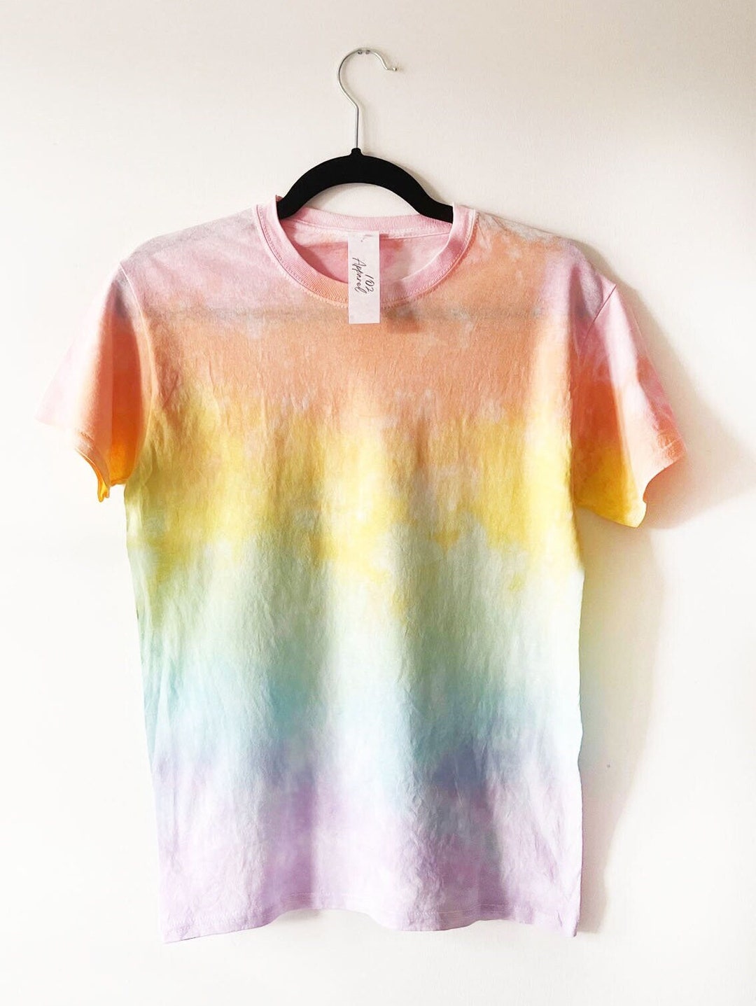 pastel rainbow tie dye shirt