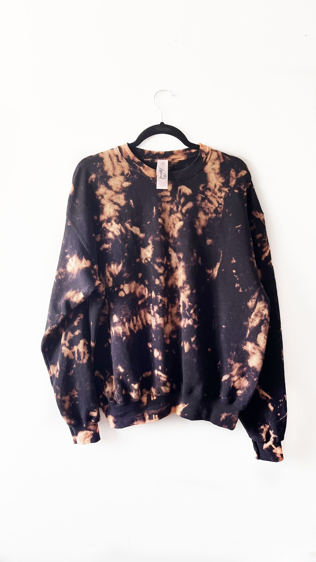 Bleach Tie Dye Black Sweatshirt Bleach Top Tie Dye Sweatshirt Unique Tie Dye Long Sleeve Bleach Sweatshirt Bleach Top Black Etsy Canada