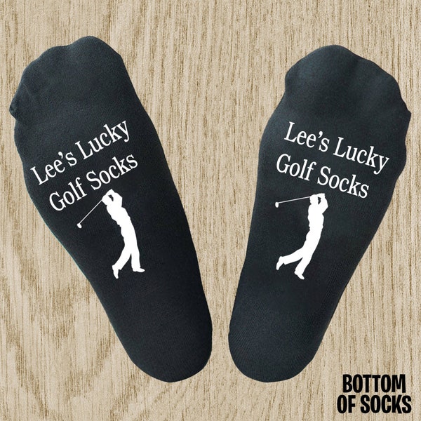 Gepersonaliseerde Lucky Golfsokken - Personaliseer met naam - Vaderdagcadeau - Golffan - Lucky Socks - Verjaardagscadeau