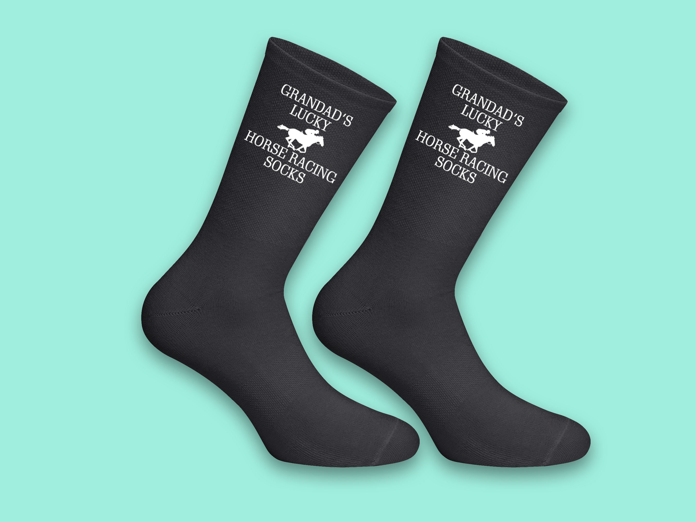 Personalised Lucky Horse Racing Socks, Dad, Grandad, Personalised Men&#39;s Gift, Birthday - Father&#39;s Day Gift