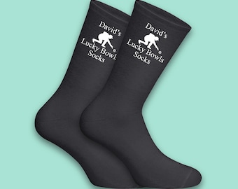 Personalised Bowling Socks – Lucky Bowling Gift for Him, Funny Bowler Socks