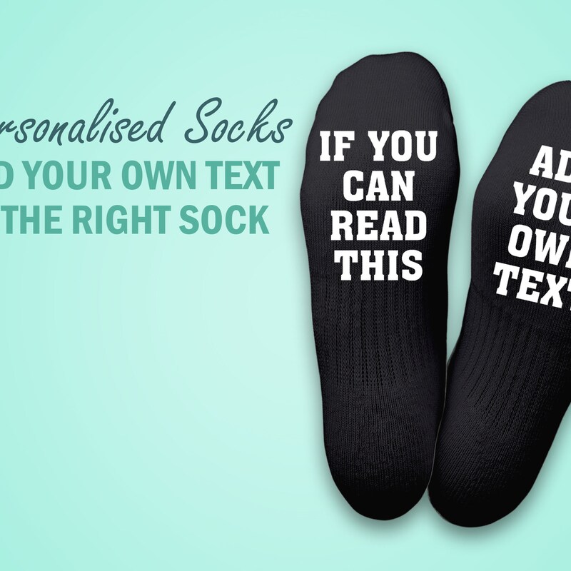 If You Can Read This Socks Etsy