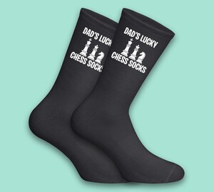Chaussettes échecs Adulte Taille 40-42 – Motif Pièces D'échecs Noir Et Crème, Coton Confortable