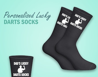 Personalised Lucky Darts Socks, Dad, Grandad, Personalised Men's Gift, Birthday - Father's Day Gift, Christmas Gift