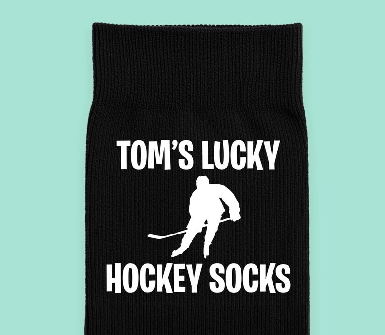 Personalised Lucky Hockey Socks | Custom Hockey Gift image 2