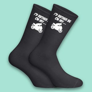 I'd Rather Be Riding Socks | Motorbike Fan Gift