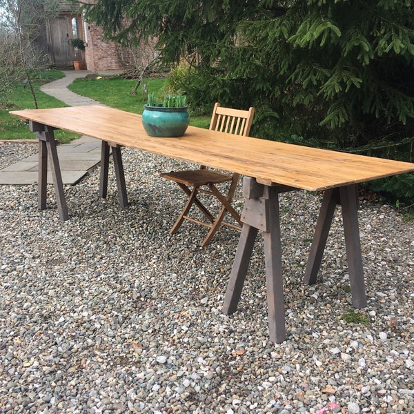 Vintage trestle table