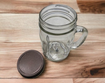 Olive Oil Candle Lamp - Handle Mason Jar - Emergency Backup - Power Outage