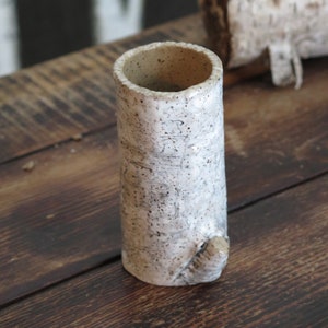 Artisan Small birch bud vase one nub
