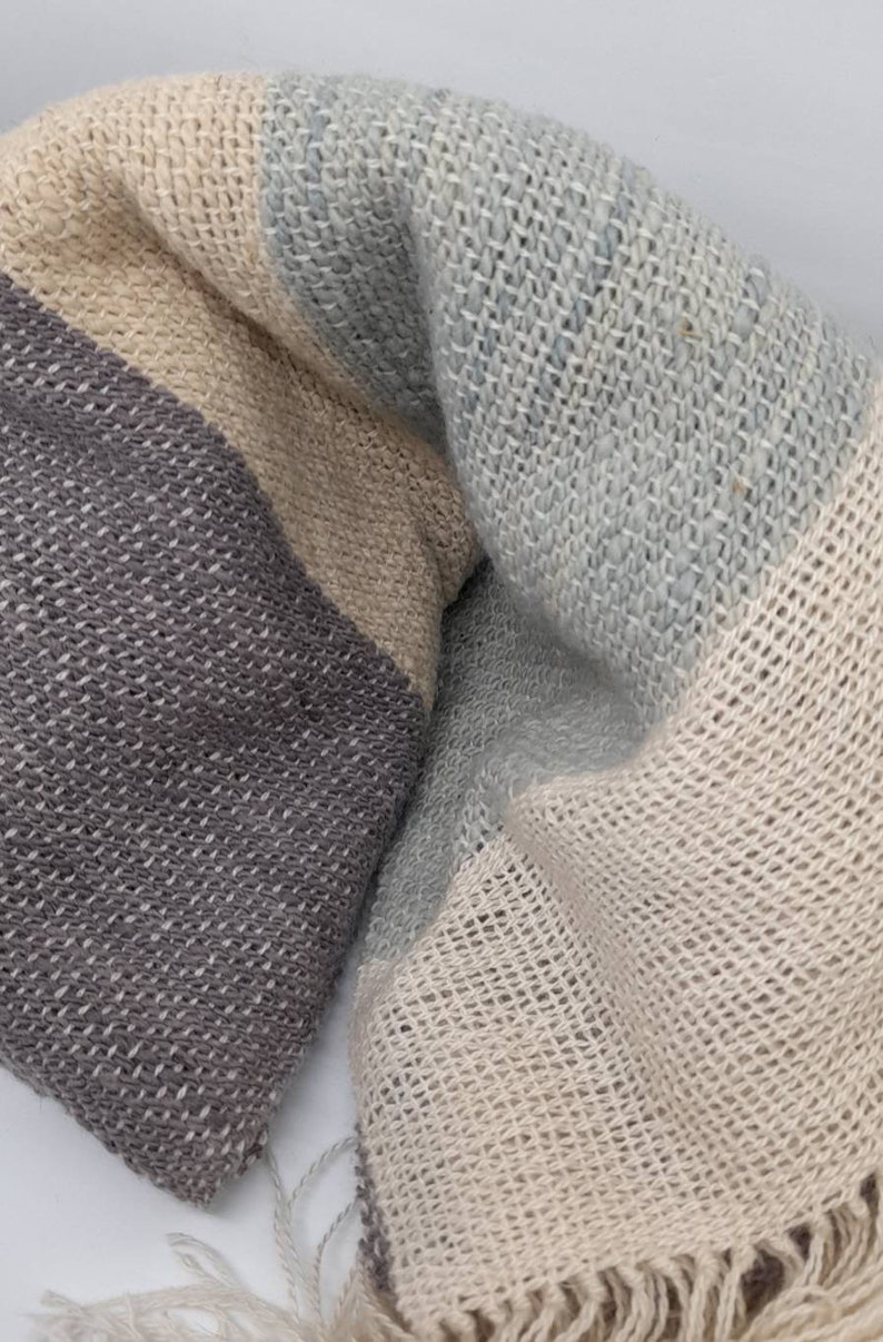 Cashmere scarf and wool from our farm In organic certification