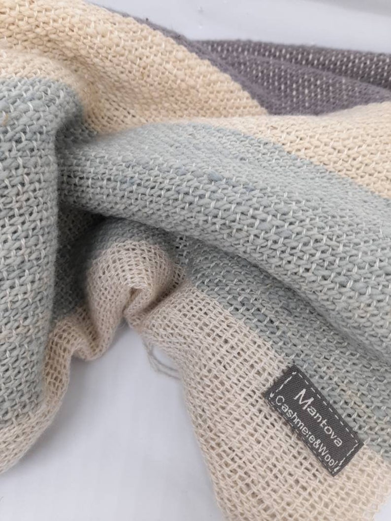 Cashmere scarf and wool from our farm In organic certification