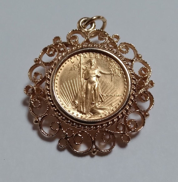 Five dollar clearance gold piece necklace