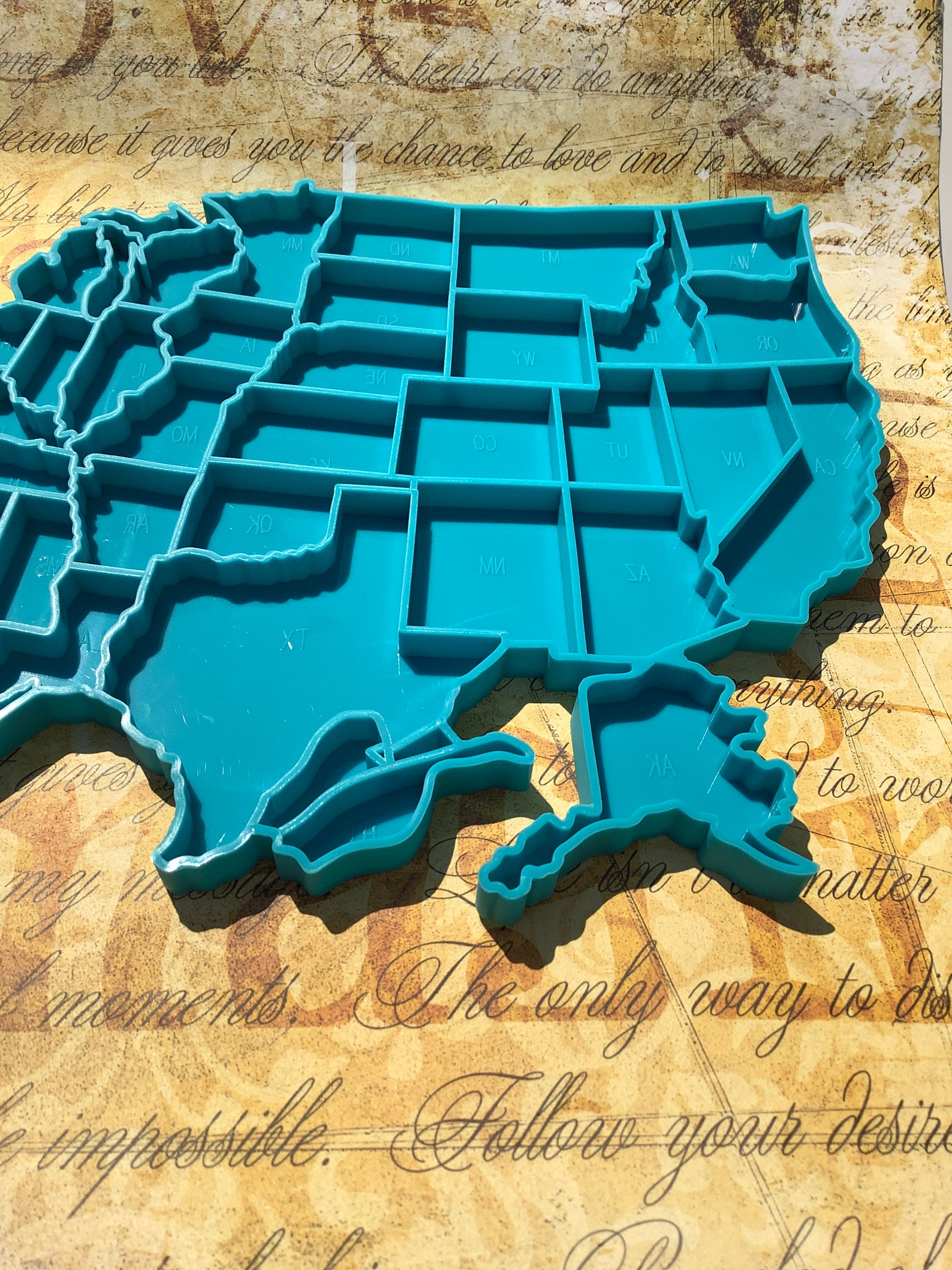 50 States Shiny Mold Resin Molds Silicone Molds For Resin Etsy