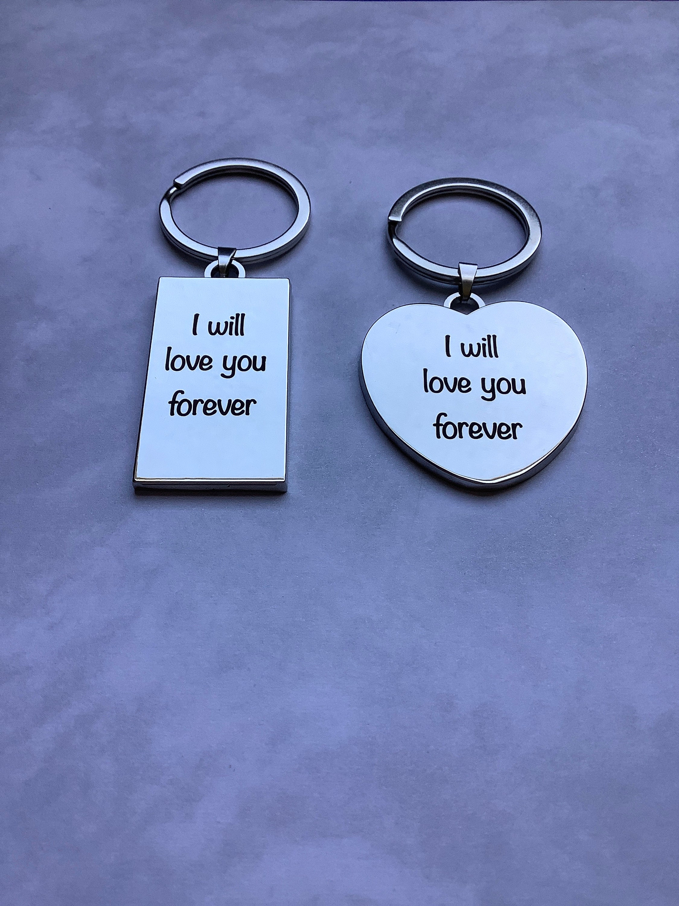 Keychain for her love keychain for him love reminder Etsy