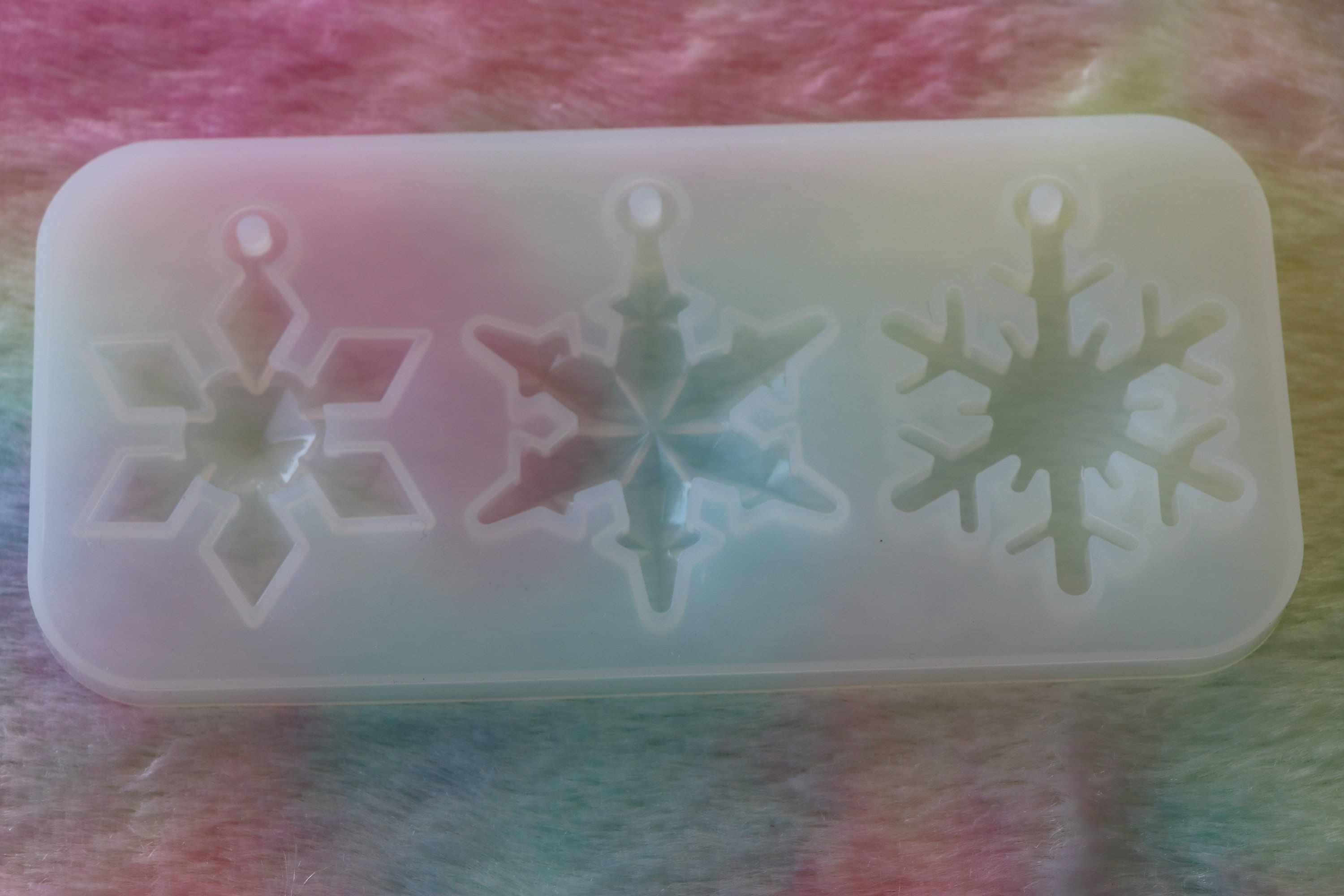 Snowflake Silicone Molds 3 Cavity Resin Molds 