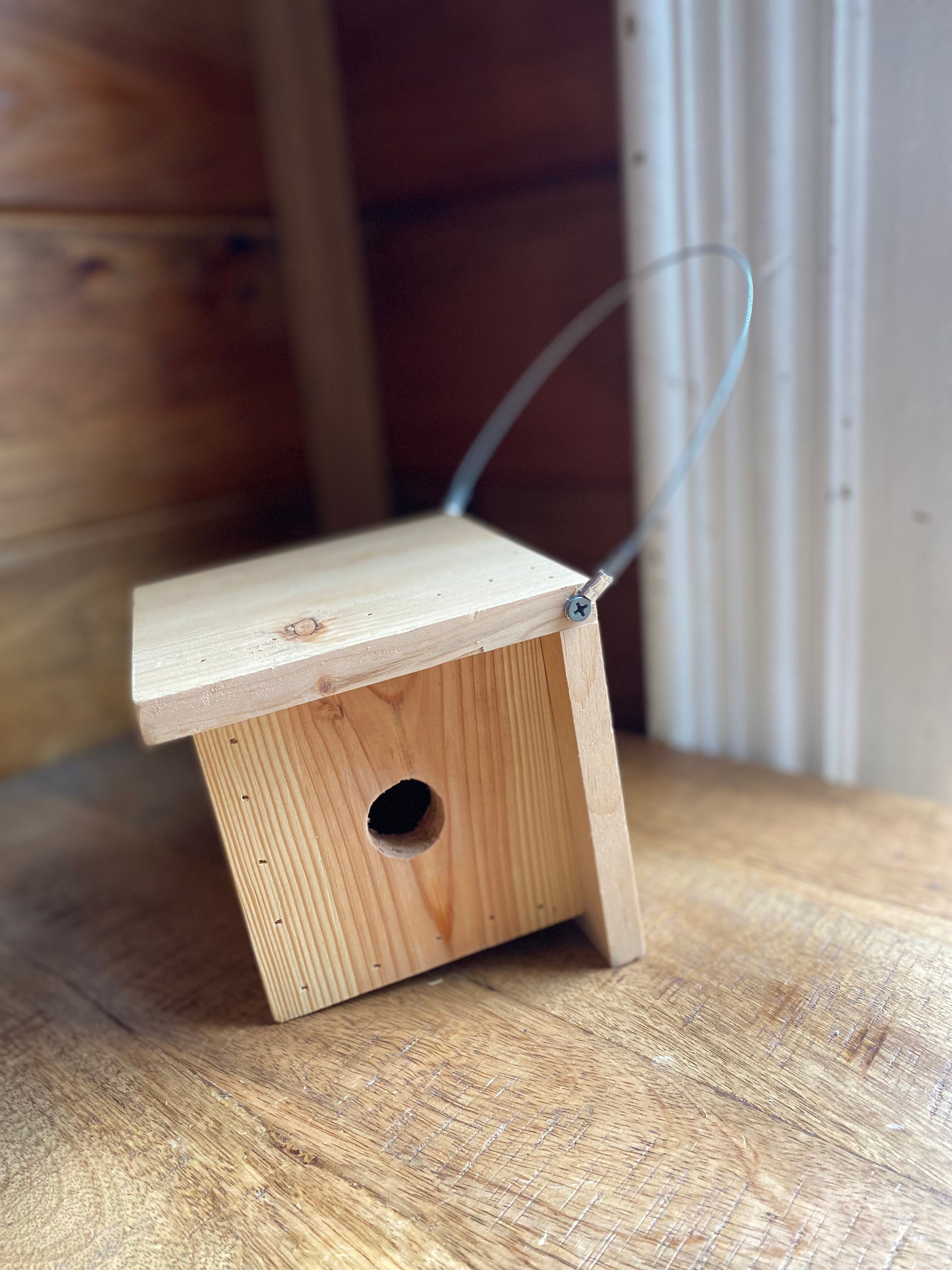 Hanging Wren Bird House, Wren Birdhouse, Simple Bird House, Small Bird House, Garden Birdhouse