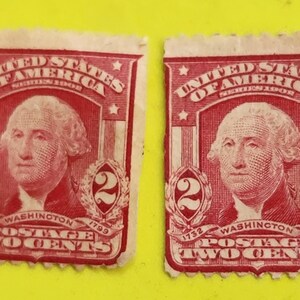 USジョージワシントン2セントレッド使用済切手 Red george washington 2 cent stamp - Etsy 日本